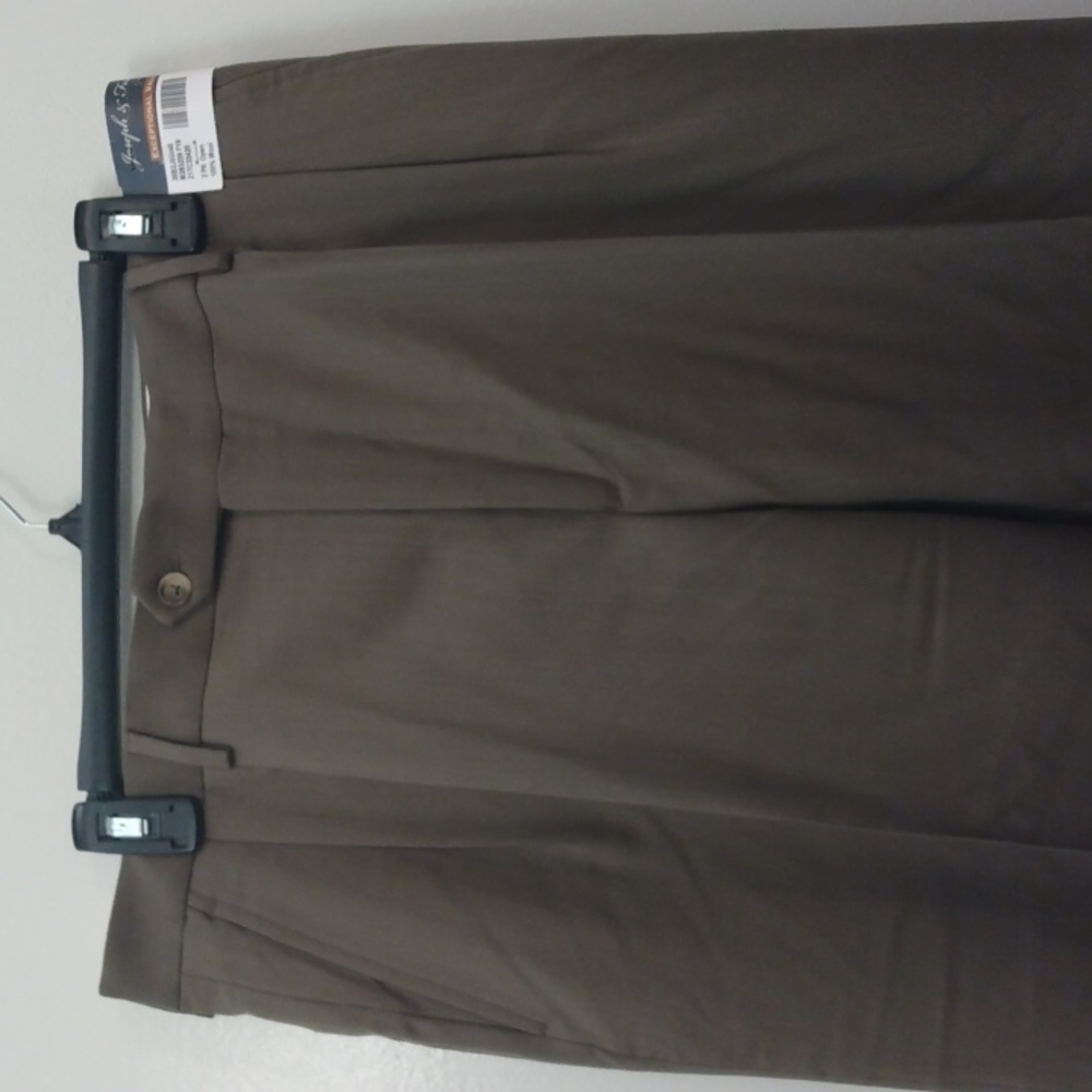 NWT Joseph & Feiss Olive Wool Dress Pants  33 - 36